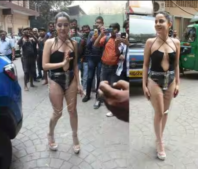 Urfi Javed Wears Transparent Dining Table Plastic Sheet As Skirt Over Risque Black Monokini, Trolls Call Her 'Pagal' .