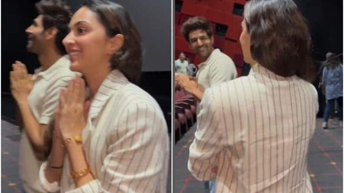 Kartik Aaryan, Kiara Advani Surprise Fans At Theatre During 'Satyaprem Ki Katha' Screening