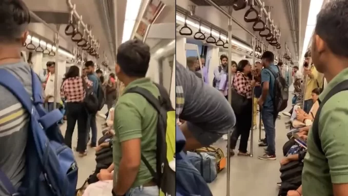 Delhi Metro में लड़की ने लड़के को जड़े जबरदस्त थप्पड़, तमाशबीन बने रहे लोग.