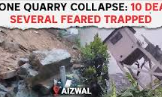 Mizoram Stone Quarry Collapse: 10 Dead, Several Feared Trapped Amid Heavy Rains