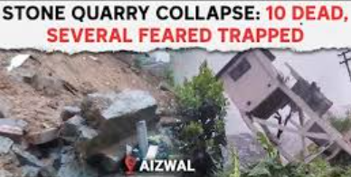 Mizoram Stone Quarry Collapse: 10 Dead, Several Feared Trapped Amid Heavy Rains