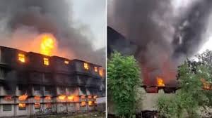 Maharashtra: Massive Fire Breaks Out At Diaper Factory In Bhiwandi