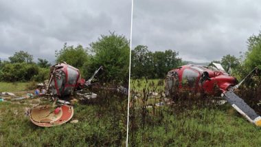 Pune Helicopter Crash: Chopper With 4 On Board Crashes Amid Heavy Rain; Pilot Injured