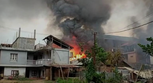 Ethnic Violence Escalates In Manipur, Militants Burn 5 Abandoned Houses In Koutruk village