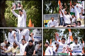 'Politically Motivated': Congress Stages Protests Against BJP And ED After Chargesheet Filed Against Rahul, Sonia Gandhi In National Herald Case