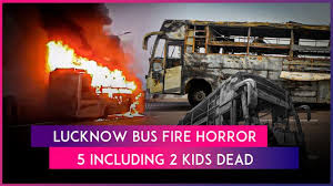Lucknow Bus Fire: 5 Dead Including 2 Children After Vehicle Catches Fire On Kisan Path