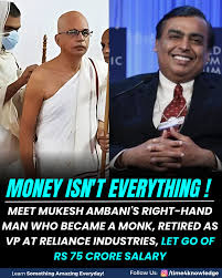 From Earning Rs 75 Crore Salary To Becoming Jain Monk -- Meet Prakash Shah, Mukesh Ambani Close Aide Who Left Worldly Comforts For Spiritual Pursuits Prakash