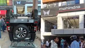 'Flying Thar': Woman Crashes Brand New Mahindra SUV Out Of Showroom's First Floor - Watch