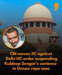 CBI Moves SC Against Delhi HC Order Granting Bail To Kuldeep Sengar In Unnao Rape Case