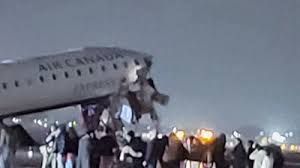 Air Canada Express plane collides with fire truck in New York City's La Guardia airport