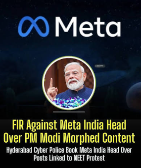 FIR registered against Meta India head over morphed photos targeting PM Modi during student paper leak protest