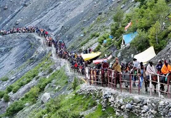 Amarnath Yatra begins after brief delay; Over 10,000 pilgrims start trek from Baltal and Pahalgam
