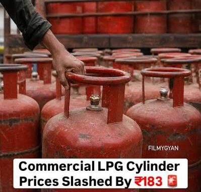 Relief for businesses as commercial LPG cylinder prices slashed by Rs 183