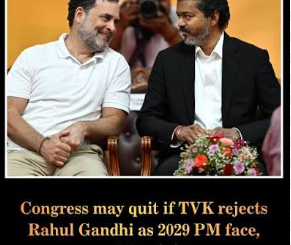 Congress warns of Tamil Nadu cabinet exit if Vijay's TVK fails to endorse Rahul Gandhi as PM