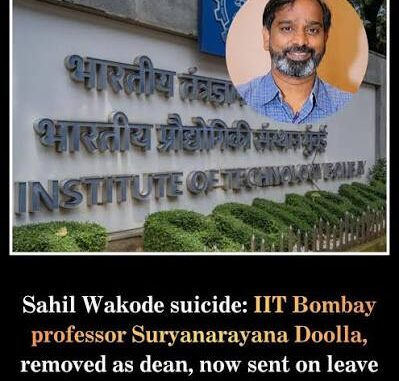 IIT Bombay suicide case: Prof Suryanarayana Doolla sent on leave; questioning today