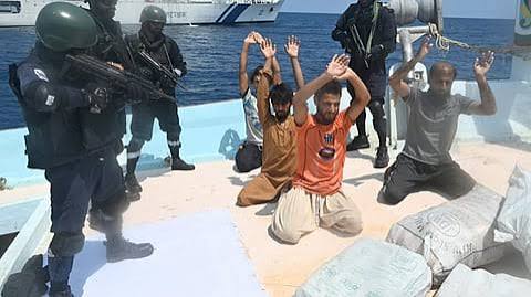 Indian Coast Guard seizes drugs worth Rs 3,000 crore from an Iranian dhow in the Arabian Sea; detains five Pakistani crew