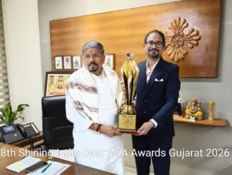 Cabinet Minister Naresh Patel Honoured with Shining India Best MLA Award – Gujarat 2026