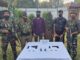 Two operatives arrested with Turkish pistol and suspected IEDs at Delina checkpoint in Baramulla