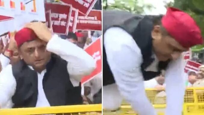 Akhilesh Yadav’s ‘bad heath’ saved Delhi Police barricades? SP chief’s hilarious excuse at protest against Gyanesh Kumar